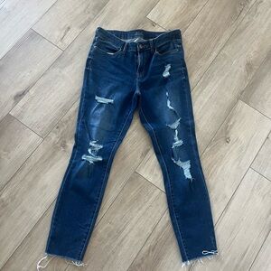 Women’s a.n.a Distressed Blue Jeans